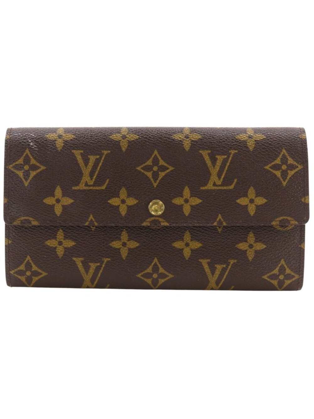 Louis Vuitton Pochette Porte Monnaie Credit Monogram Canvas Brown Coin Purse